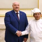 Belarus president becomes only second leader to visit Myanmar since coup 