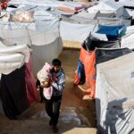 Gaza’s displaced brace for winter storm as Israel kills one 